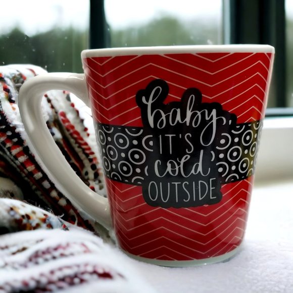 California Pantry Other - Coffee/Tea/Hot Coco Mug, 2022 Baby It's Cold Outside Winter Red/Black CoffeeCup